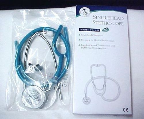 Stethoscope single head teal 106 student emt nursing aide nurse new for sale