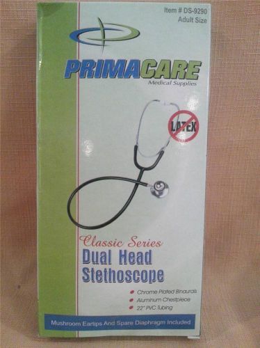 Primacare ds-9290-bk classic series adult dual head stethoscope 30&#034; black for sale