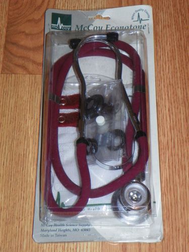 Brand new-mccoy econotone sprague rappaport stethoscope red tubes, student - new for sale