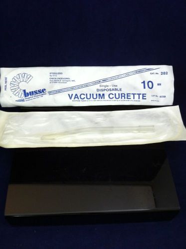Lot Of 10 BUSSE VACUUM CURETTES No. 282 10mm Curved Sterile