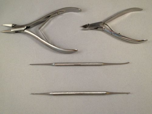Podiatry ingrown toenail set , four (4) stainless steel instruments for sale