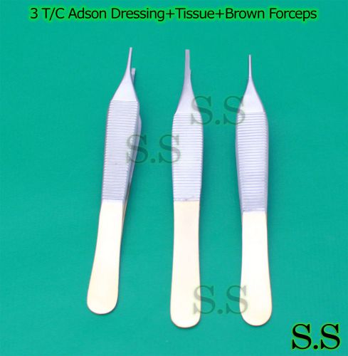 3 T/C O.R GRADE SPECIAL PATTERN ADSON DRESSING+TISSUE+BROWN FORCEPS