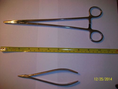 Vintage Diamond Jaw A surgical instrument and Columbia needle holder/ forcep