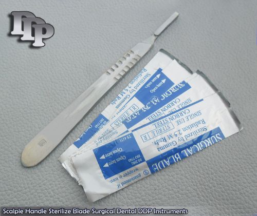 Scalple Handle # 4+ 30 Sterile Surgical Blade # 24 Surgical DDP Instruments