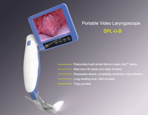 New Portable Anesthesia Video Laryngoscope Adult 3.5&#034; LCD
