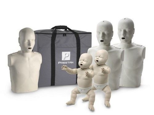 Prestan cpr/aed manikin family 5 pk- 2 adult, 2 infant, and 1 child w/ monitors for sale