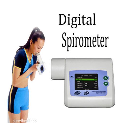 Brand new lung volume device digital spirometer pef fefv1 fef+sw for sale
