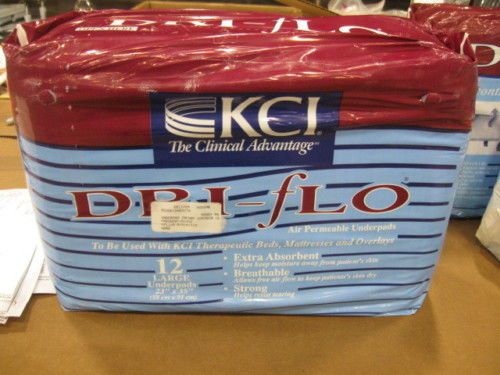 12 KCT DRI-FLOW AIR PERMEABLE UNDERPADS ~NEW~