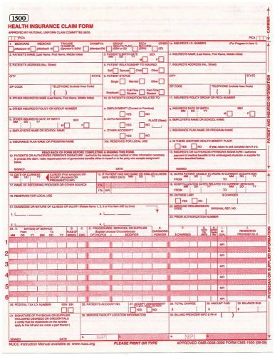 HCFA 1500 FORMS CMS 1500 FORMS NEW Large Batch