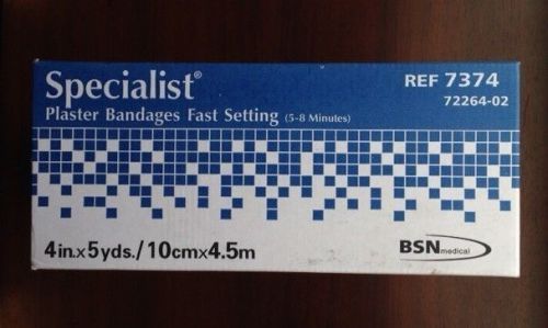 Bsn medical specialist plaster bandages 4&#034;x5yard 12 per box #7374 new fast set for sale