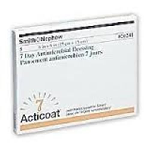 Smith &amp; Nephew Acticoat 7 - 7 Day Antimicrobial Dressing 4&#034; x 5&#034; - 5 ct