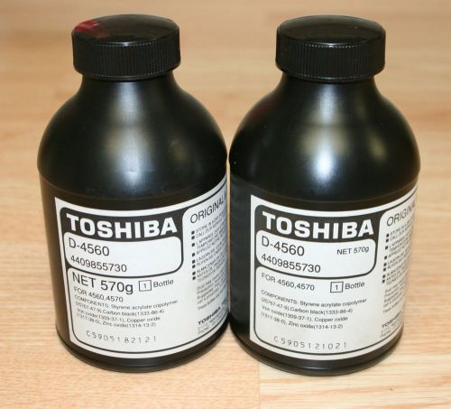 (2) Bottles of Genuine Toshiba D-4560 Developer for 4560, 4570 Brand NEW!