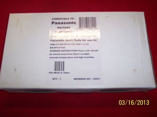 New Generic Panasonic KX-FA65 replacement fax ink film, with carrier
