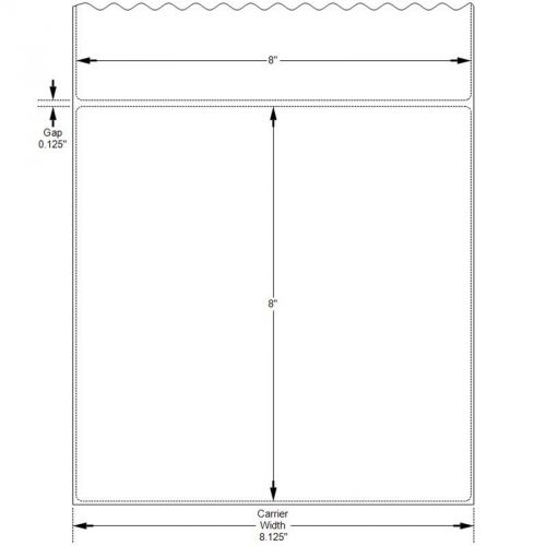 8&#034; X 8&#034; Inkjet White Semi Gloss Paper Labels to fit Primera® LX900 Printer
