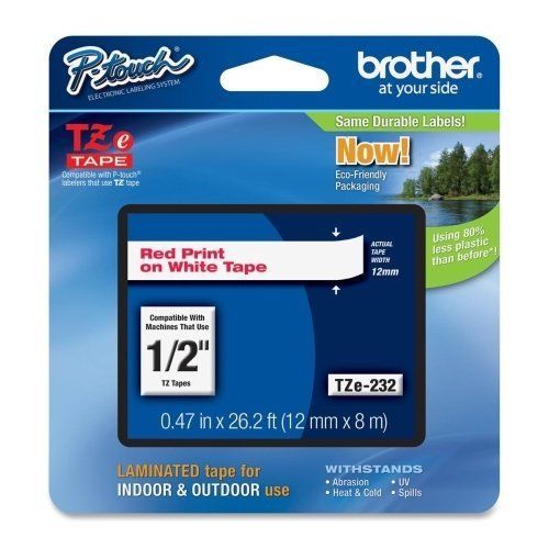 Brother mobile solutions, inc tze231 part# tze-232 label tape (oem) for sale