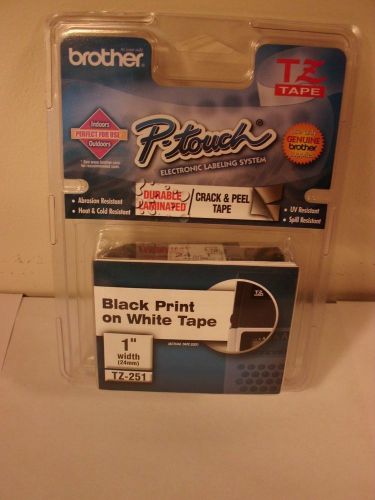 Brother P-touch Labels for PT-9800pc, PT9800pc, TZ251, tze251, 1&#034; Black on White