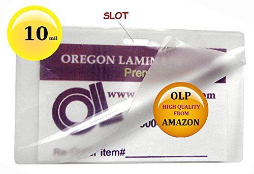10 Mil Luggage Tag Laminating Pouches Slotted Long Side 2-1/2 x 4-1/4 Qty 100