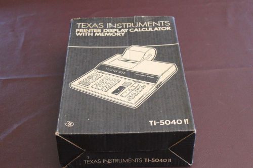 VINTAGE TEXAS INSTRUMENTS TI5040II PRINTER DISPLAY CALCULATOR WITH MEMORY