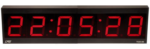 MasterClock TCD-86 NTP Digital IRIG-B SMPTE Time Code Display Clock HUGE Red LED