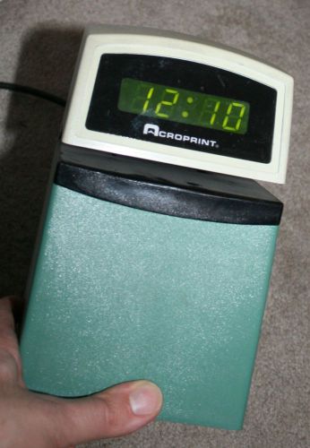Acroprint Etc high volume automatic time stamp with digital clock AS IS NO KEY