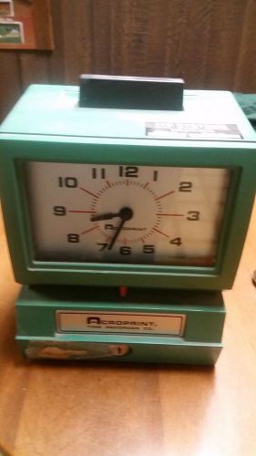 Acroprint Model 125 Analog Manual Print Time Clock with Month/Date/0-12 Hours/Mi