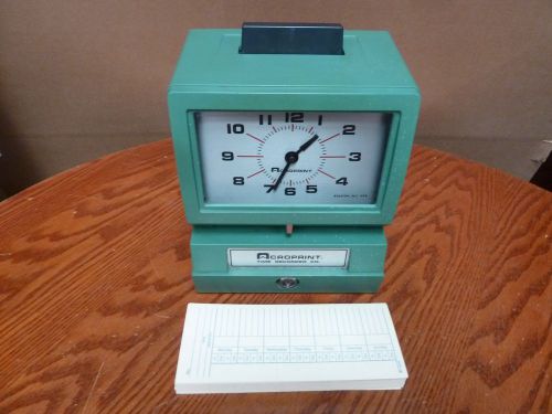 ACROPRINT 125NR4 EMPLOYEE TIME CLOCK PUNCH STAMP RECORDER W/ CARDS