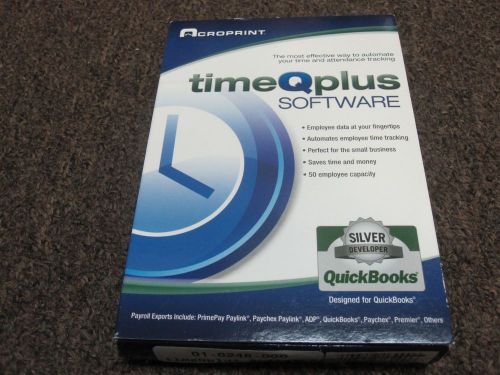 Acroprint timeQplus Software Silver Developer Quick Books Time and Attendance