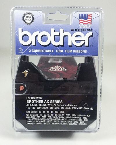 2 BLACK BROTHER AX SERIES CORRECTABLE 1030 FILM RIBBONS - BLACK 1230 COLOR