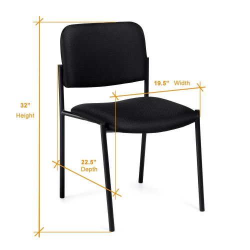 Padded armless stack chair for sale