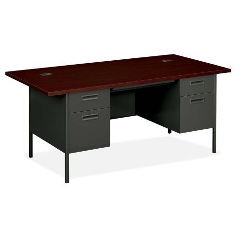HONP3276NS Double Pedestal Desk, w/Overhang,72&#034;x36&#034;x29-1/2&#034;, MY/CCL
