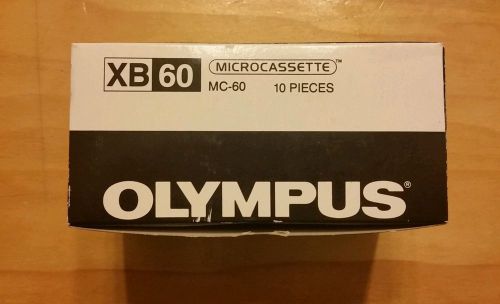(10) Olympus XB60 Blank Microcassette Recording Tapes Unopened ~ One Pack of Ten