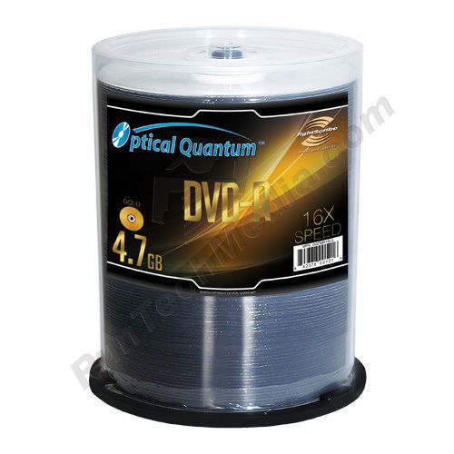 600 oq 16x 4.7gb gold lightscribe dvd-r media disc new for sale