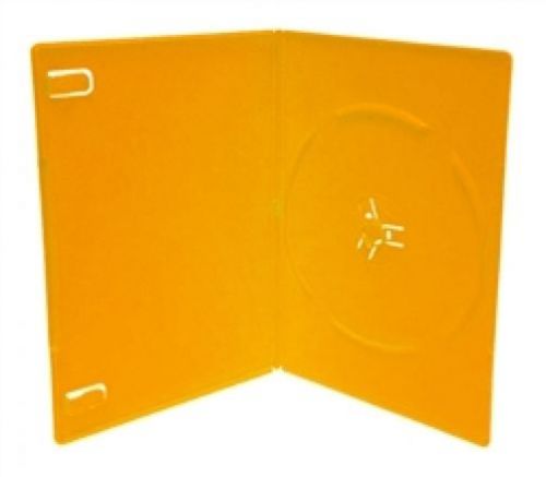 200 slim solid orange color single dvd cases 7mm for sale