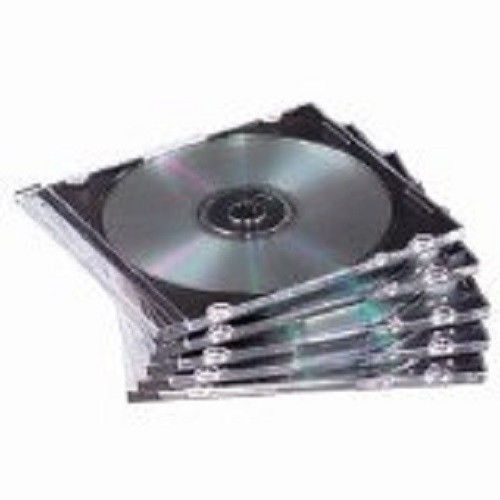 10 New Black Single Slim CD DVD Jewel Case 5.2mm