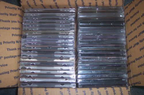 CD Standard Jewel Cases - Lot of 40 - Used  - Black / Clear Trays