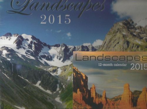 2015 LANDSCAPES Wall Calendars Lot - Full 12x11 &amp; Mini Bonus Desk Calendar