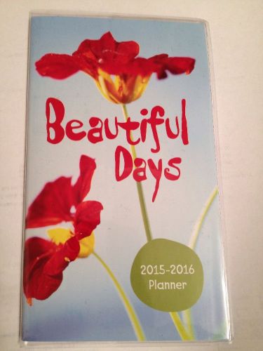 New 2 year 2015-2016 pocket monthly planner calendar beautiful days of flowers for sale