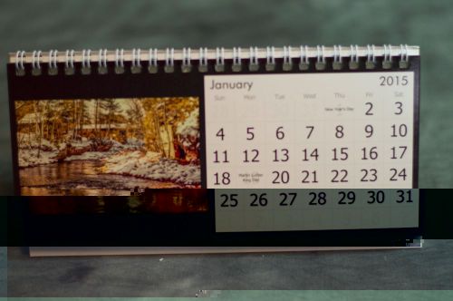 2015 Desk Calendar, Landscapes