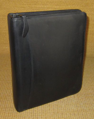 Classic 1.5&#034; Rings | Black LEATHER FRANKLIN COVEY/Quest Zip Planner/Binder USA