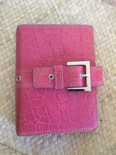 Pink Leather Day Planner Organizer  Wallet Nordstrom 5&#034; By 3&#034;