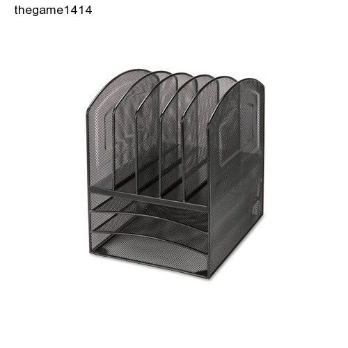 Mesh horizontal vertical desktop organizer important paperwork tray compartment for sale