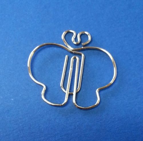 Butterfly shape metal paper clip + assorted colors regular shape paper clips new for sale