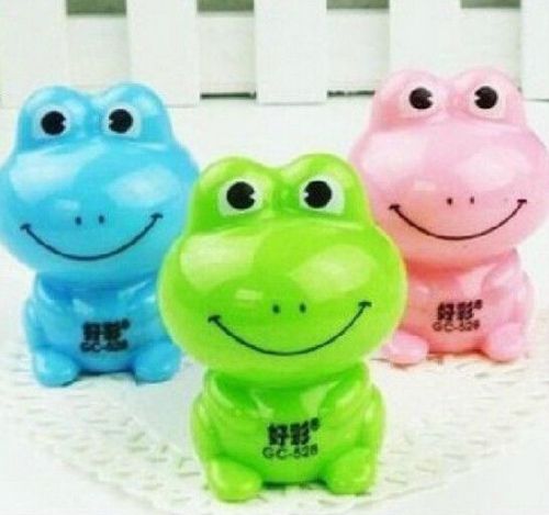 FD1043 Candy Color Cartoon Frog Pencil Sharpener School Stationary ~Random 1PC:!