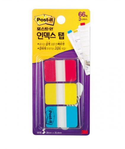 Post-it Index Tabs with On-the-Go Dispenser, 22-Tabs/Color, 66-Tabs/Dispenser