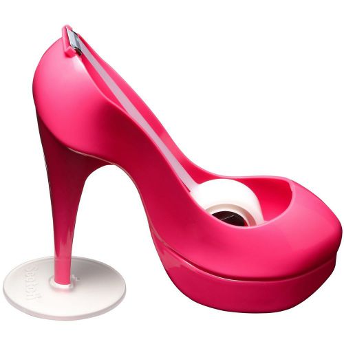 Unique hot pink stiletto high heel shoe tape dispenser for home office desk top for sale