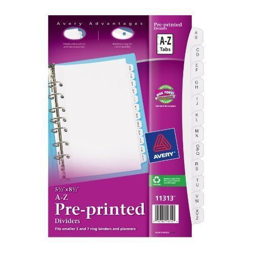 Avery small preprinted dividers, 5-1/2x8-1/2, a-z for sale