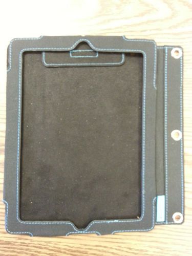 WILSON JONES Black Turquoise Stitch Computer Tablet 3 Ring Cover Holder