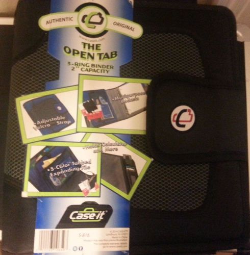 Case-it 3 ring zipper binder, padfolio organizer black for sale