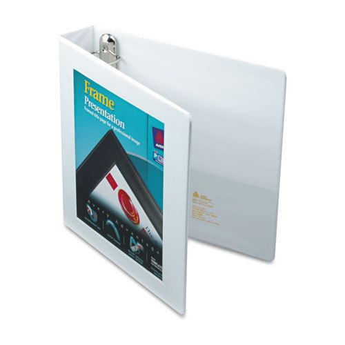 Framed View Binder with One Touch EZD Rings, 1-1/2&#034; Capacity, White