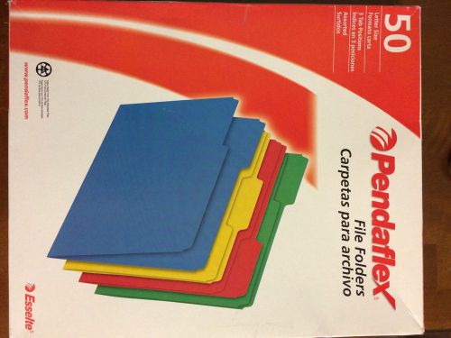 Pendaflex 75706 50 count Letter Size File Folders assorted Colors